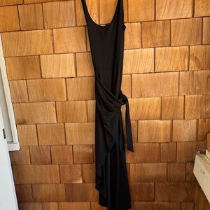 Reformation Black Asymmetrical Dress